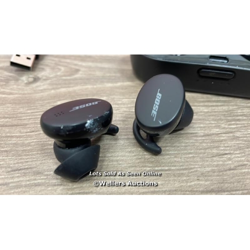 8039 - BOSE SPORT EARBUDS TRUE WIRELESS SWEAT & WEATHER-RESISTANT BLUETOOTH IN-EAR HEADPHONES / SIGNS OF US... 