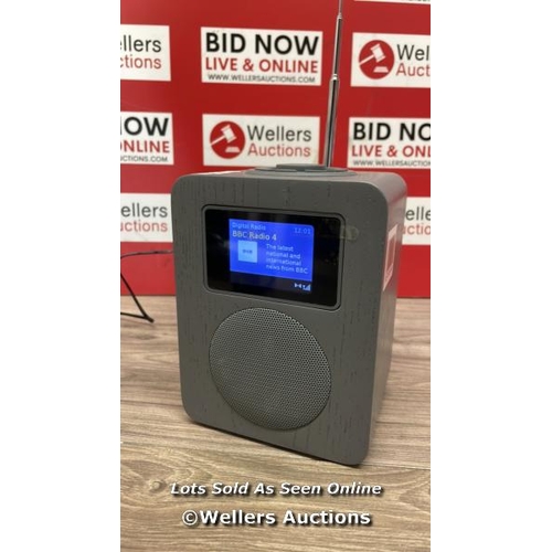 8064 - JOHN LEWIS ARIETTA DAB/DAB+/FM RADIO WITH WIRELESS CONNECTIVITY, GREY / MINIMAL SIGNS OF USE / POWER... 