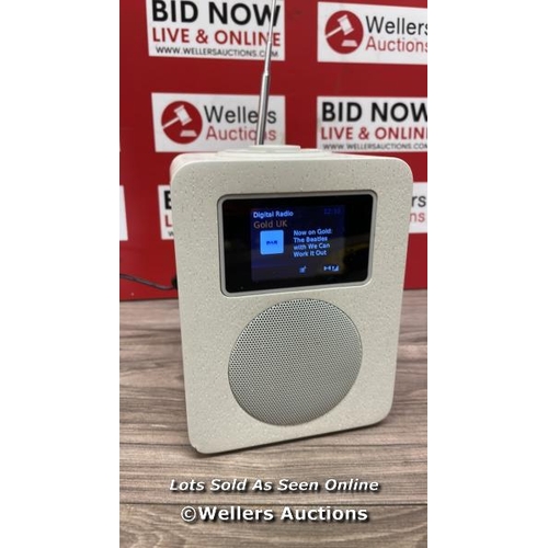 8066 - JOHN LEWIS ARIETTA DAB/DAB+/FM RADIO WITH WIRELESS CONNECTIVITY, WHITE / MINIMAL SIGNS OF USE / POWE... 