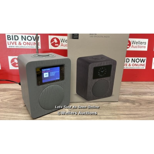 8067 - JOHN LEWIS ARIETTA DAB/DAB+/FM RADIO WITH WIRELESS CONNECTIVITY, GREY / MINIMAL SIGNS OF USE / POWER... 