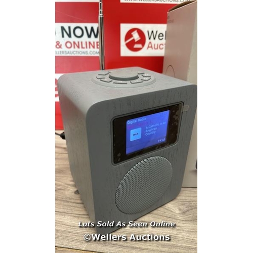 8067 - JOHN LEWIS ARIETTA DAB/DAB+/FM RADIO WITH WIRELESS CONNECTIVITY, GREY / MINIMAL SIGNS OF USE / POWER... 