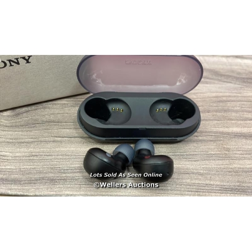 8072 - SONY WF-C500 TRUE WIRELESS BLUETOOTH IN-EAR HEADPHONES WITH MIC/REMOTE, BLACK / MINIMAL SIGNS OF USE... 