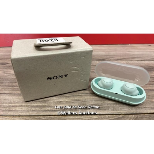 8073 - SONY WIRELESS EAR BUDS / MINIMAL SIGNS OF USE / UNTESTED / T58