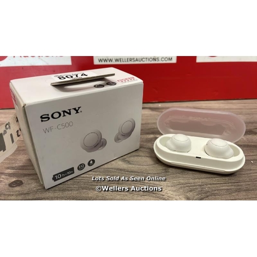 8074 - SONY WIRELESS EAR BUDS / MINIMAL SIGNS OF USE / UNTESTED / T58