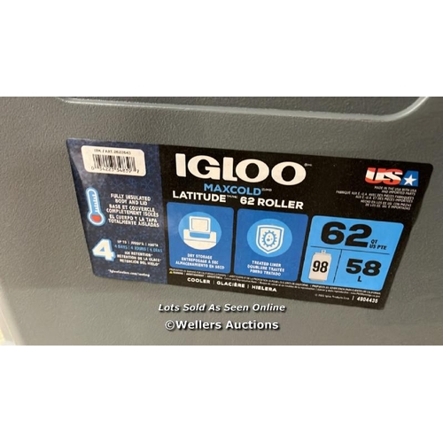 8258 - IGLOO MAX COLD 58L ROLLING COOL BOX / MINIMAL SIGNS OF USE / B18