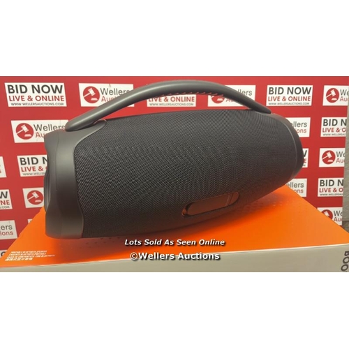 8433 - JBL BOOMBOX 3 PORTABLE BLUETOOTH SPEAKER / MINIMAL SIGNS OF USE / POWERS UP / CONNECT TO BLUETOOTH A... 