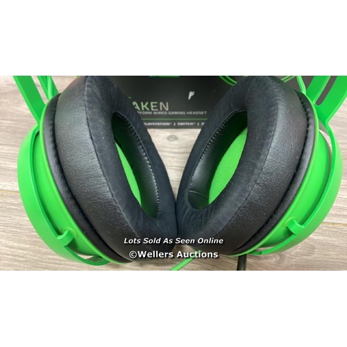 8460 - RAZER KRAKEN GAMING HEADSET / MINIMAL SIGNS OF USE / COMPUTER USED TO TEST AUDO DOESN�T RECOGNISE TH... 