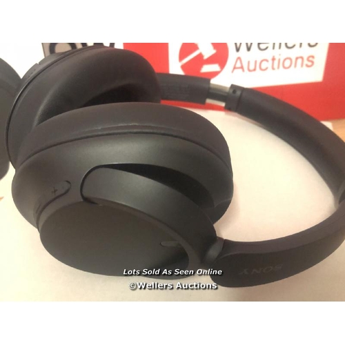 8469 - SONY WHCH720NB NOISE CANCELLING OVEREAR HEADPHONES / POWERS UP, CONNECTS TO BLUETOOTH AND APPEARS FU... 