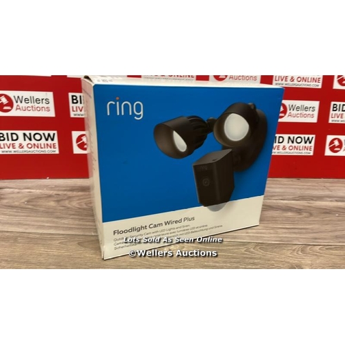 8493 - RING FLOODLIGHT CAM PLUS WIRED WITH CHIME PRO / SIGNS OF USE / UNTESTED / WITHOUT CHIME / T9