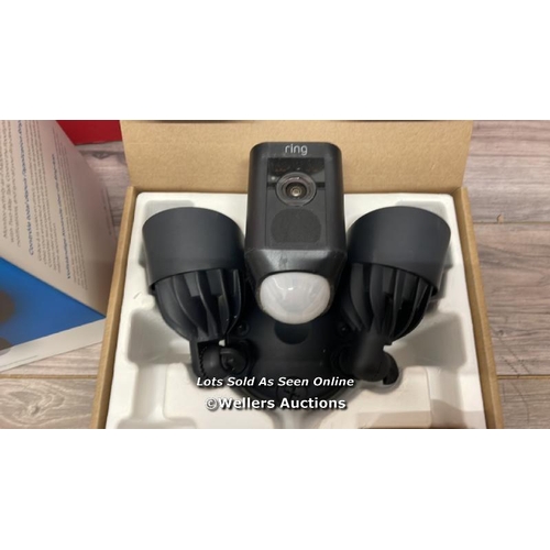 8493 - RING FLOODLIGHT CAM PLUS WIRED WITH CHIME PRO / SIGNS OF USE / UNTESTED / WITHOUT CHIME / T9