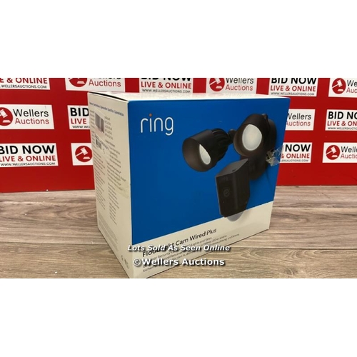 8494 - RING FLOODLIGHT CAM PLUS WIRED WITH CHIME PRO / MINIMAL SIGNS OF SIGNS OF USE / UNTESTED / WITHOUT C... 