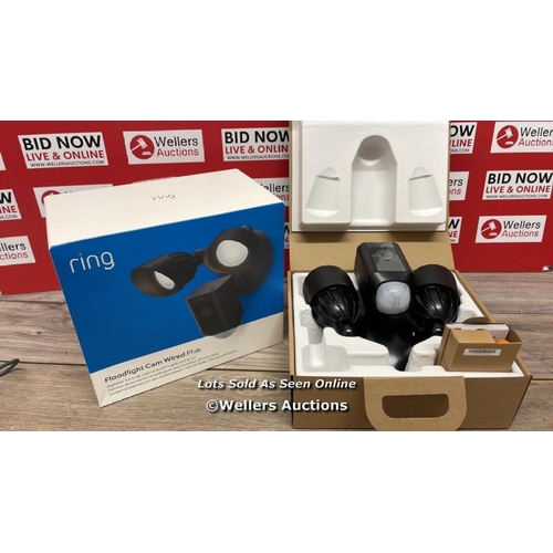 8495 - RING FLOODLIGHT CAM PLUS WIRED WITH CHIME PRO / MINIMAL SIGNS OF SIGNS OF USE / UNTESTED / WITHOUT C... 