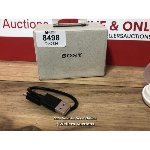 8498 - SONY WF-C500 TRUE WIRELESS BLUETOOTH IN-EAR HEADPHONES WITH MIC/REMOTE, WHITE / POWERS UP, DOES NOT ... 