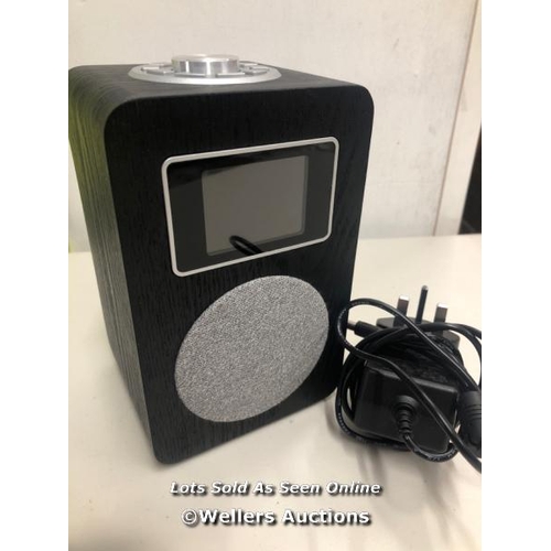 8505 - JOHN LEWIS ARIA II DAB/DAB+/FM RADIO WITH WIRELESS CONNECTIVITY, BLACK / POWERS UP WHEN PLUGGED IN, ... 