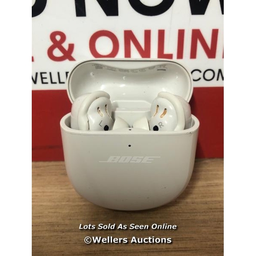 8508 - BOSE QUIETCOMFORT EARBUDS II / POWERS UP AND CONNECTS TO BLUETOOTH, APPEARS TO BE FUNCTIONAL, WITHOU... 