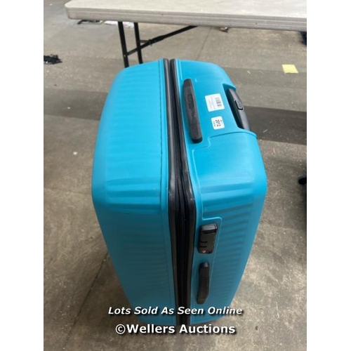 2012 - AMERICAN TOURISTER JETDRIVER LARGE 4 WHEEL SPINNER CASE / SIGNS OF USE / WHEELS, ZIPS & HANDLES APPE... 