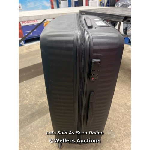 2013 - AMERICAN TOURISTER JETDRIVER LARGE 4 WHEEL SPINNER CASE / SIGNS OF USE / WHEELS, ZIPS & HANDLES APPE... 