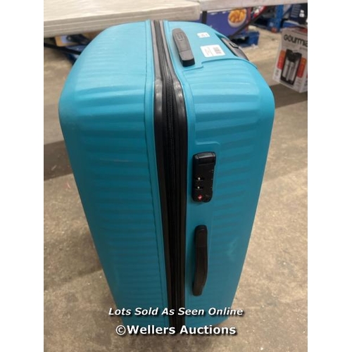 2014 - AMERICAN TOURISTER JETDRIVER LARGE 4 WHEEL SPINNER CASE / SIGNS OF USE / WHEELS, ZIPS & HANDLES APPE... 