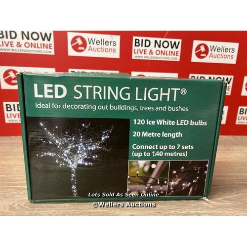 2103 - 20M LED STRING LIGHTS (WHITE) / NEW & SEALED / E82