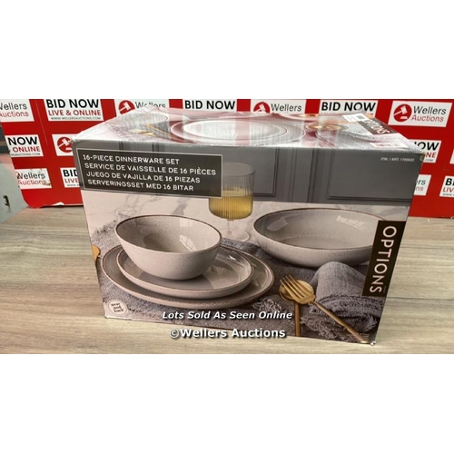 2106 - OVER & BACK STONEWARE DINNERWARE SET / APPEARS NEW OPEN BOX / E77