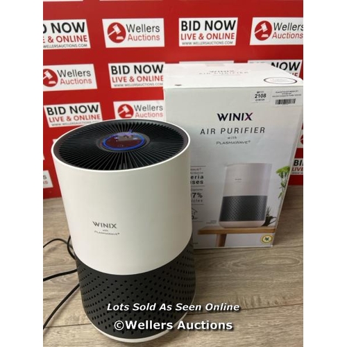 2108 - WINIX ZERO COMPACT AIR PURIFIER 1022-0226-07, 50M� / POWERS UP / MINIMAL SIGNS OF USE / E77