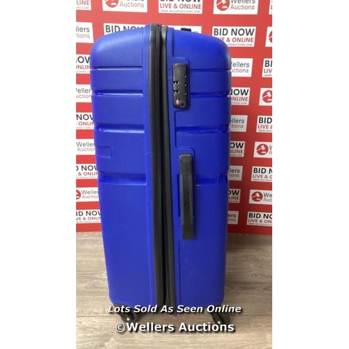 2146 - AMERICAN TOURISTER JETDRIVER LARGE 4 WHEEL SPINNER CASE / SIGNS OF USE / WHEELS & HANDLES APPEAR OK ... 