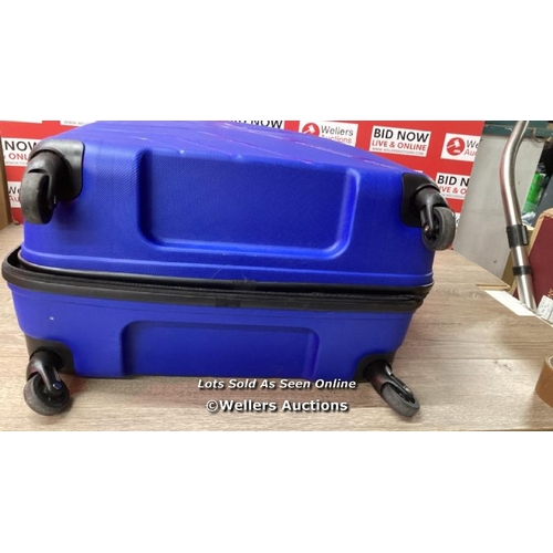 2146 - AMERICAN TOURISTER JETDRIVER LARGE 4 WHEEL SPINNER CASE / SIGNS OF USE / WHEELS & HANDLES APPEAR OK ... 