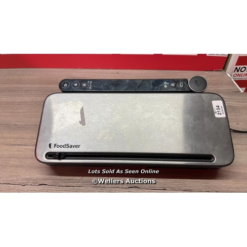 2154 - FOODSAVER VACUUM SEALER - VS3190 / POWERS UP / SIGNS OF USE / E70