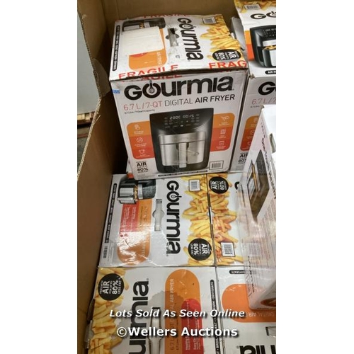 2180 - 14X GOURMIA 6.7L DIGITIAL AIR FRYERS / ALL BOXED / UNCHECKED / UNTESTED / P