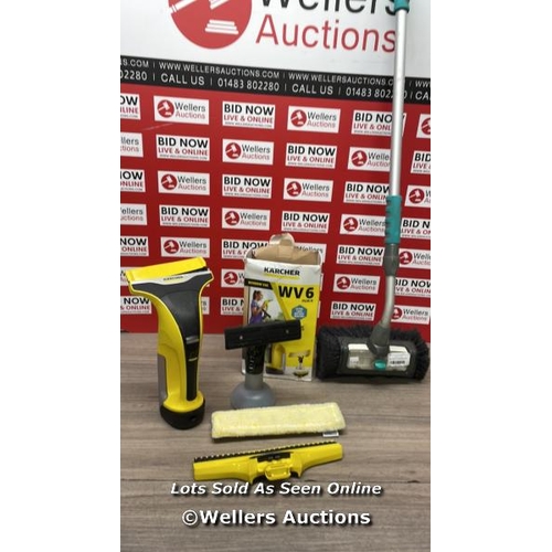 2203 - KARCHER WV6 WINDOW VAC & AUTOSPA WASHBRUSH / SIGNS OF USE / UNTESTED / E67