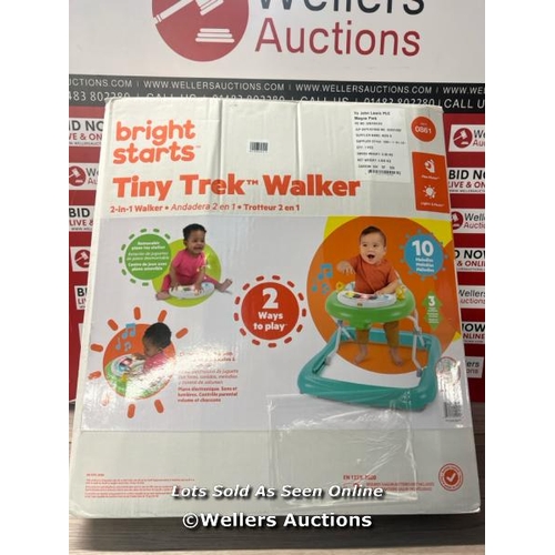 3030 - BRIGHT STARTS TINY TREK 2-IN-1 WALKER / APPEARS NEW OPEN BOX / H6