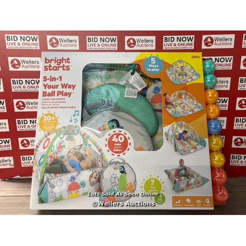 3031 - BRIGHT STARTS 5-IN-1 YOUR WAY BALL PLAY ACTIVITY GYM & BALL PIT / MINIMAL SIGNS OF USE / H6