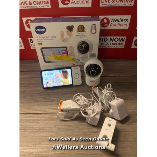 3036 - VTECH RM5764HD 5INCH SMART WI-FI 1080P VIDEO BABY MONITOR / POWERS UP / SIGNS OF USE / H7