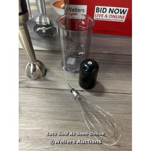 3052 - BOSCH STICK BLENDER / POWERS UP / APPEARS NEW OPEN BOX / MISSING BOWL LID / H9