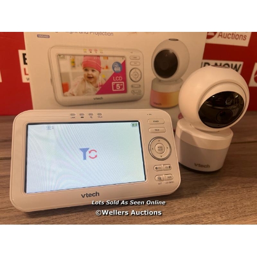 3062 - VTECH VM5463 5INCH DIGITAL VIDEO GLOW ON THE CEILING BABY MONITOR WITHOUT PAN & TILT / POWERS UP / S... 