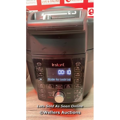 4048 - INSTANT POT GOURMET CRISP ULTIMATE 13-IN-1 PRESSURE COOKER & AIR FRYER / 6.2L / POWERS UP / SIGNS OF... 