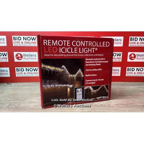 4070 - LED ICICLE LIGHT WITH REMOTE / BRAND NEW & SEALED / A13