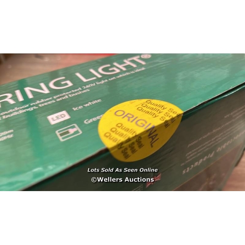 4076 - 20M LED STRING LIGHTS (WHITE) / BRAND NEW & SEALED / A13