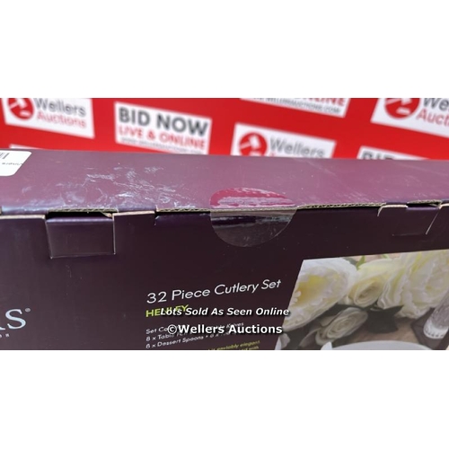 4084 - VINERS HENLEY STAINLESS STEEL CUTLERY SET, 32 PIECE / NEW & SEALED / MISSING ONE PIECE FROM FRONT PA... 