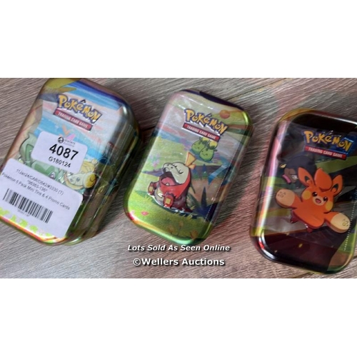 4087 - POK�MON  PACK MINI TINS / SEALED / A13