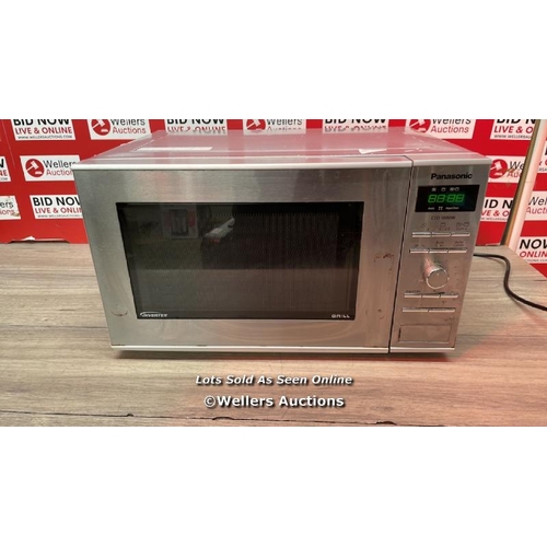 4098 - PANASONIC GRILL MICROWAVE (NN-GD37HSBPQ) / POWERS UP / SIGNS OF USE / A13