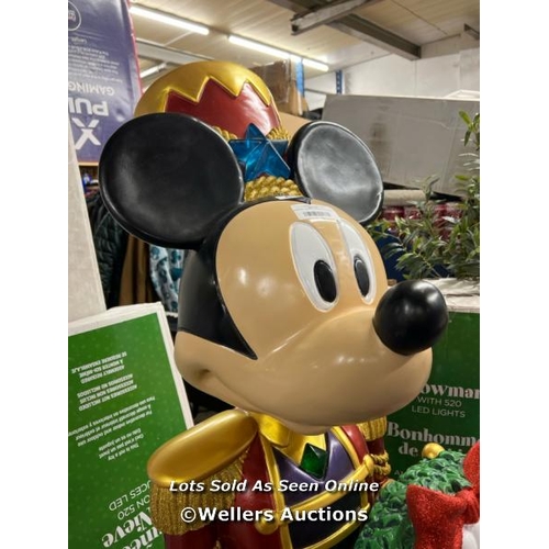 4117 - DISNEY 5FT MICKEY MOUSE NUTCRACKER / DOESN'T PLAY MUSIC / POWERS UP / MINIMAL SIGNS OF USE / P15