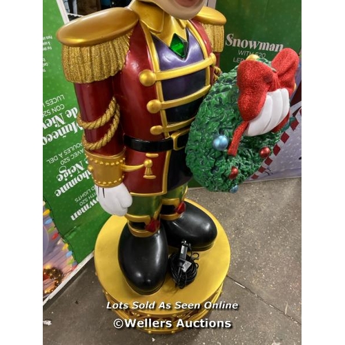 4117 - DISNEY 5FT MICKEY MOUSE NUTCRACKER / DOESN'T PLAY MUSIC / POWERS UP / MINIMAL SIGNS OF USE / P15