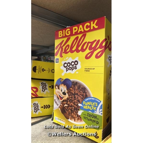 4626 - 4X BOXES OF KELLOGGS COCO POPS / 750G EACH / BOX DAMAGE / D2