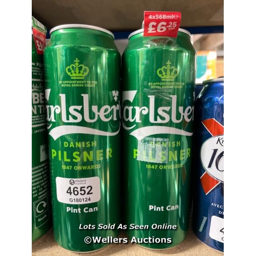 4652 - 8X CARLSBERG DANISH PILSNER / 568ML CANS / 3.4% / F13