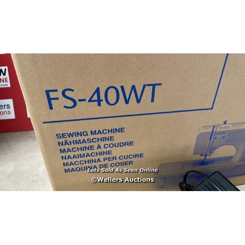 5001 - BROTHER FS-40WT SEWING MACHINE / GOOD WORKING ORDER - NEEDS A NEEDLE / NO VAT ON THE HAMMER PRICE / ... 