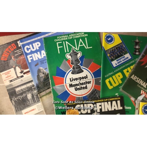 5018 - ASSORTED FOOTBALL PROGRAMMES INC. FA CUP FINAL 1983 / NO VAT ON THE HAMMER PRICE / B2