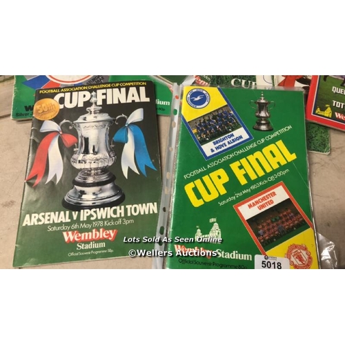 5018 - ASSORTED FOOTBALL PROGRAMMES INC. FA CUP FINAL 1983 / NO VAT ON THE HAMMER PRICE / B2