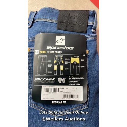 5042 - ALPINE STARS MERC DENIM PANTS / 30X32 R / NEW / NO VAT ON THE HAMMER PRICE / B7