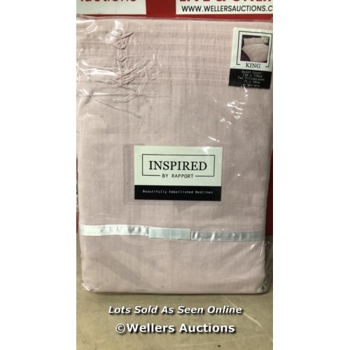 5074 - INSPIRED BY RAPPORT KING DUVET COVER AND PILLOW CASE SET / NEW / NO VAT ON THE HAMMER PRICE / B15